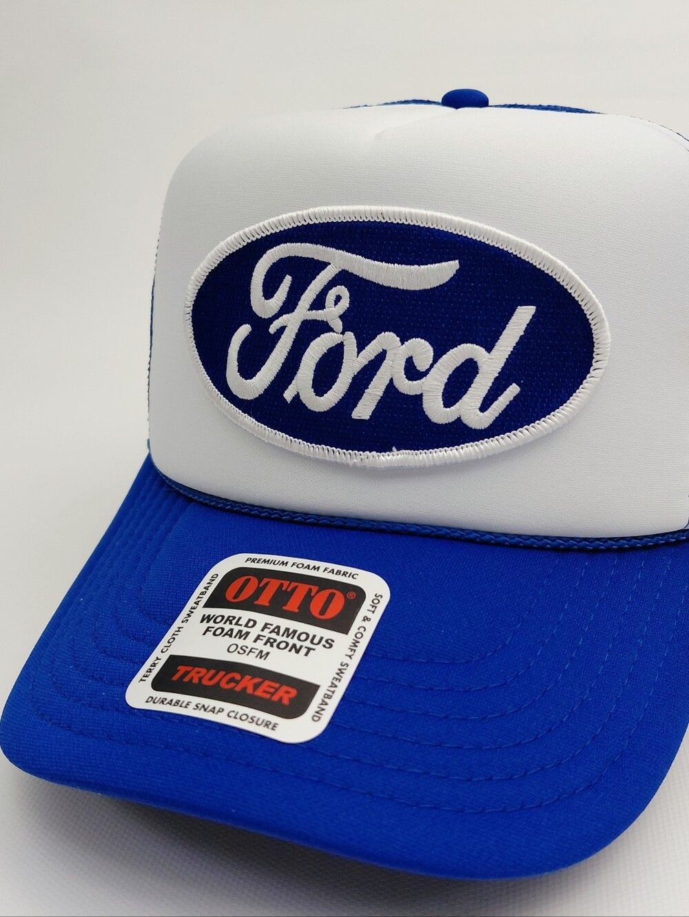 Ford Embroidered Patch Foam Trucker Cap Hat Mesh Snapback